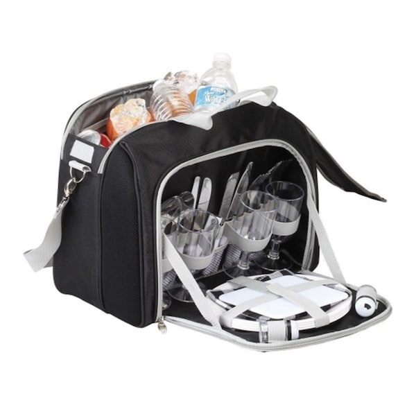 Preferred Nation 4 Piece Set Picnic Cooler - Black P7455 BLK - main